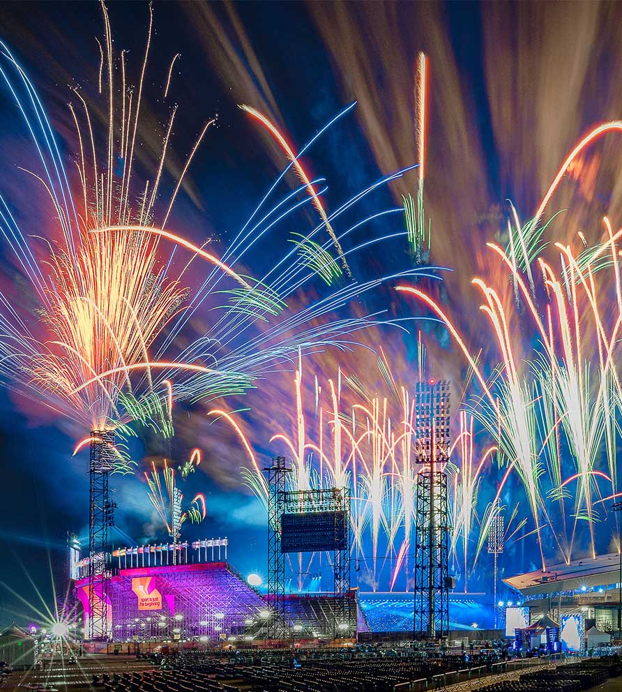 Firework above stage